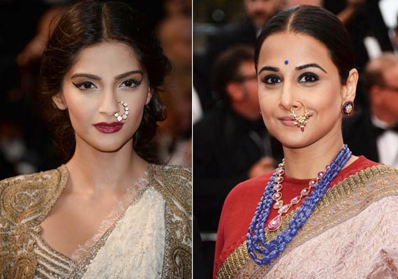 Vidya Balan and Sonam Kapoor spotted with nose ring at Cannes